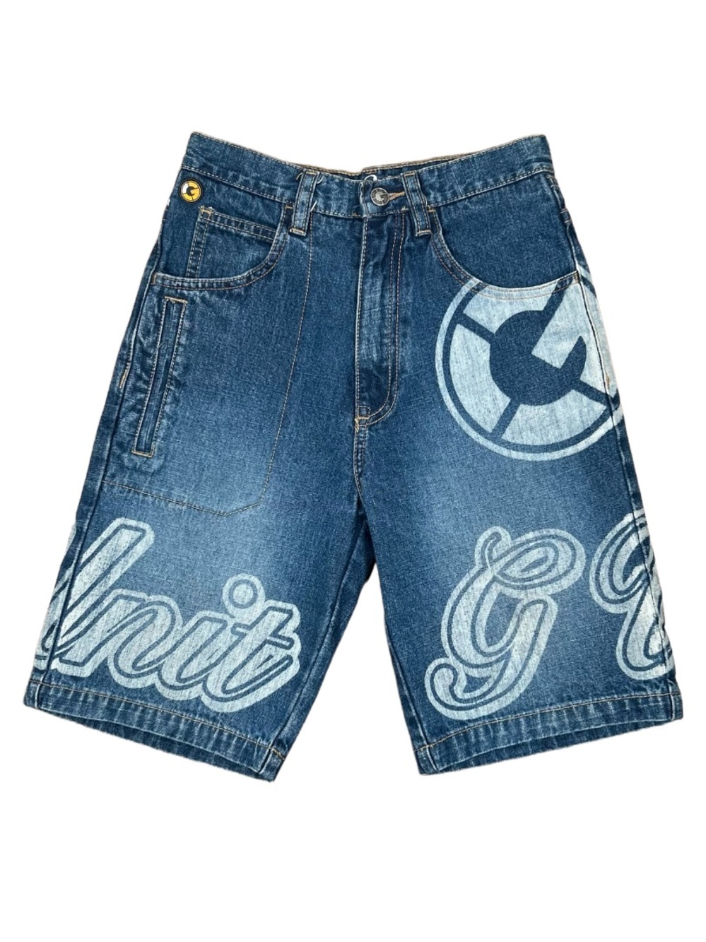 VINTAGE 2000s G-Unit Boys’ Graphic Logo Blue Denim Jean Shorts Size 7